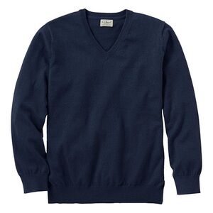 L.L. Bean  Men's Deep Blue V-Neck Sweater NWT!